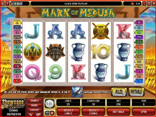 Mark of Medusa Video Slot Screenshot