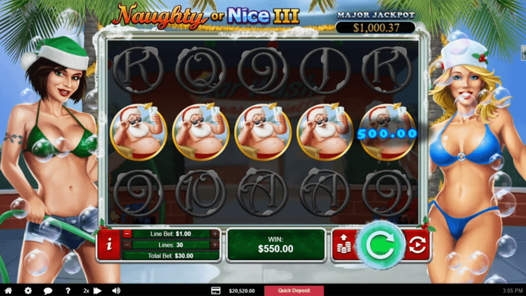 Naughty or Nice video slot screenshot