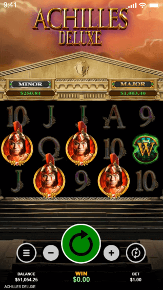 Achilles Deluxe Slot Game iPhone Screenshot