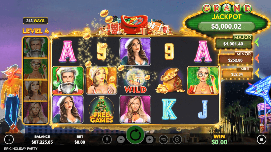 Epic Holiday Slot Game Desktop Version Screenshot
