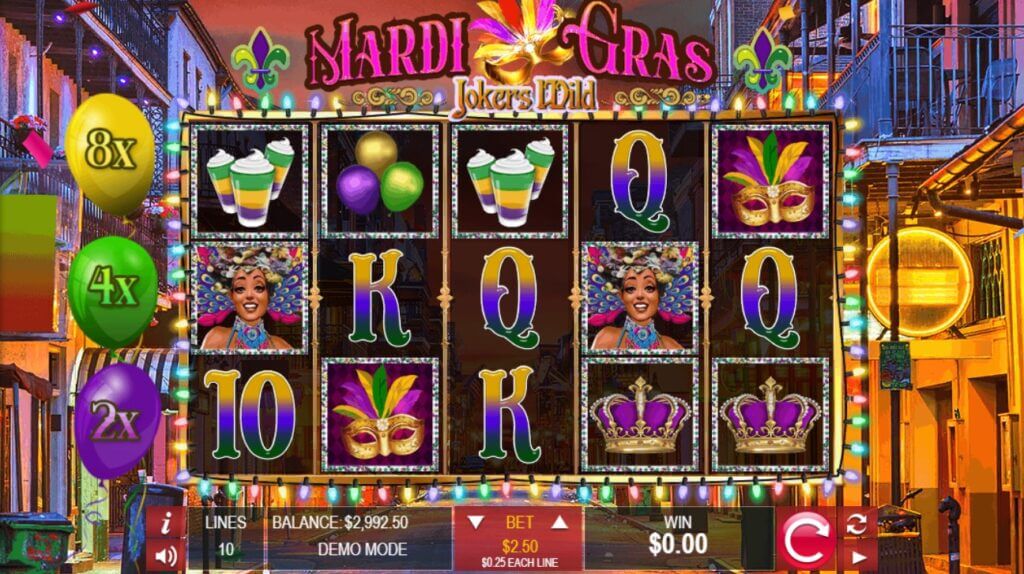 Mardi Gras Jokers Wild Slot Game