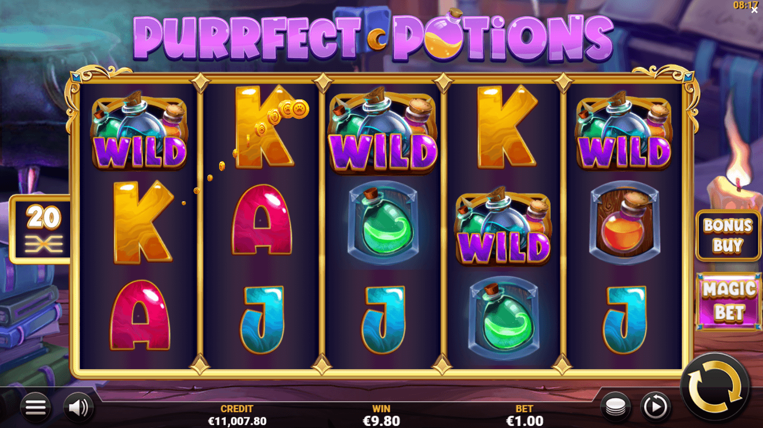 Purrfect Potions Slots Game by Yggdrasil