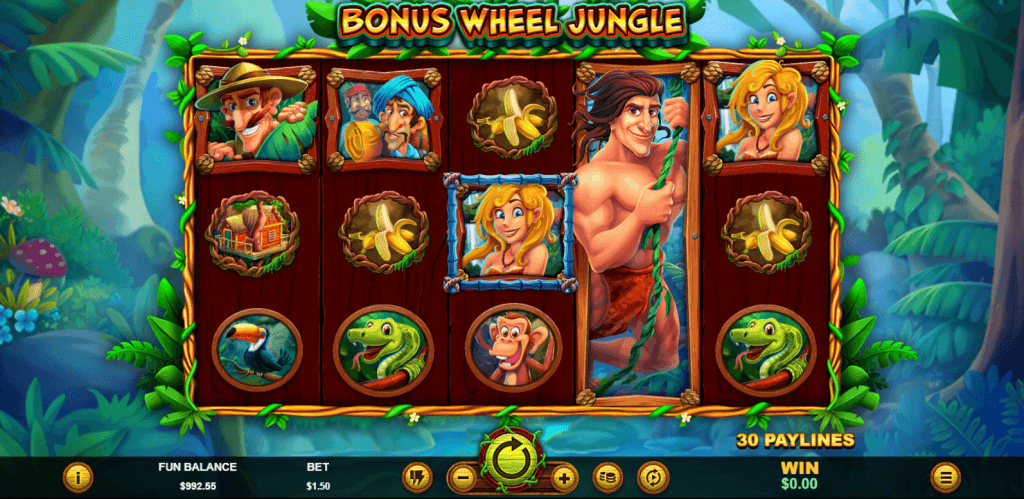 Bonus Wheel Jungle Slot Game