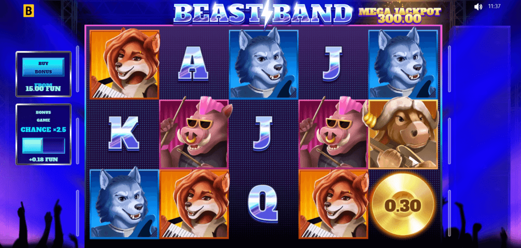 Beast Band Slot game screenshot