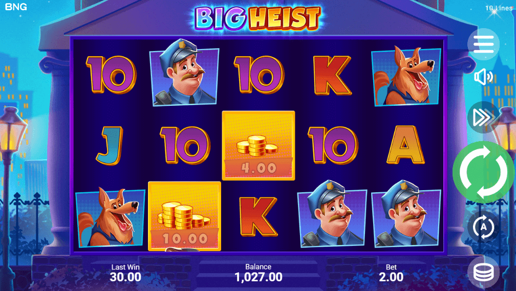Big Heist slot game screenshot