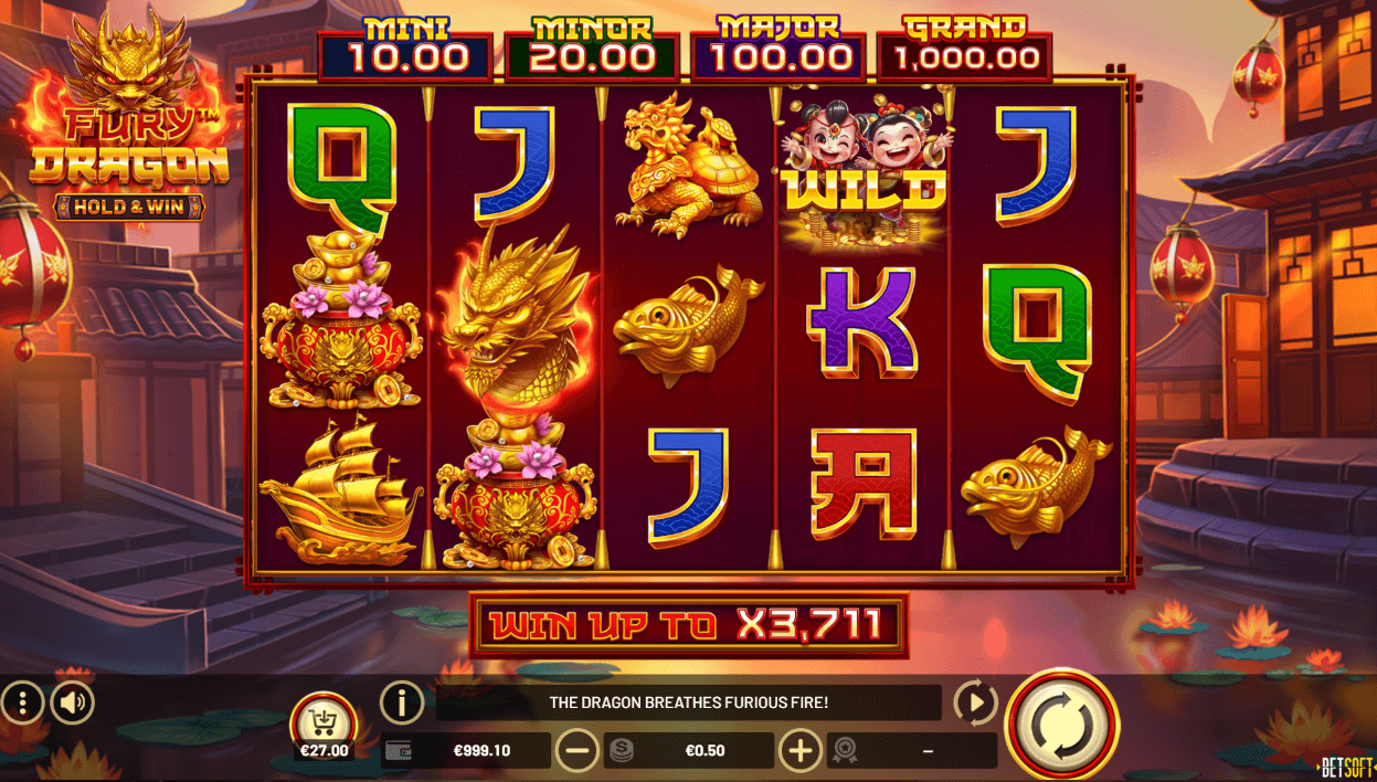 Fury Dragon Hold & Win slot game screenshot