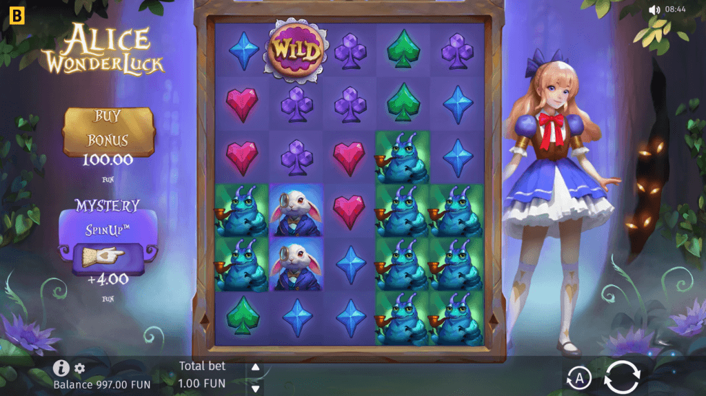 Alice Wonderluck slot game screenshot