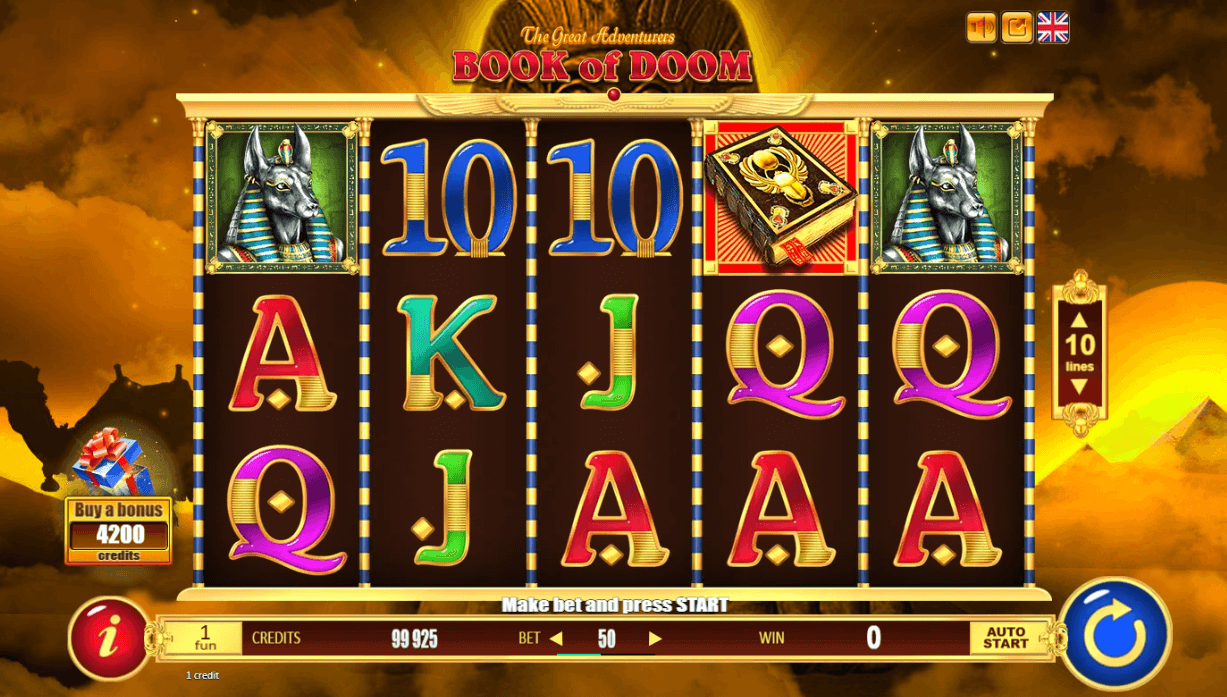 Book of Doom Slot Game screenshot