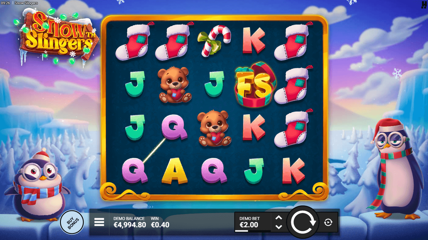 snow slingers slot game screenshot