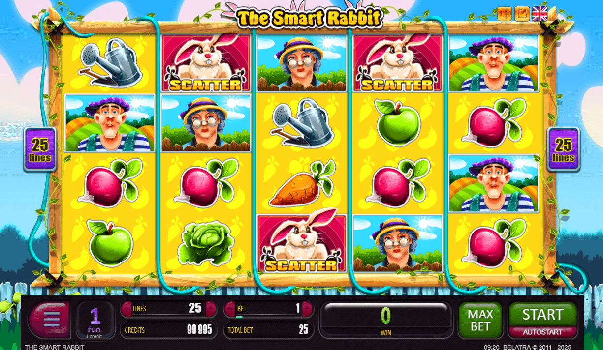 The Smart Rabbit slot game screenshot