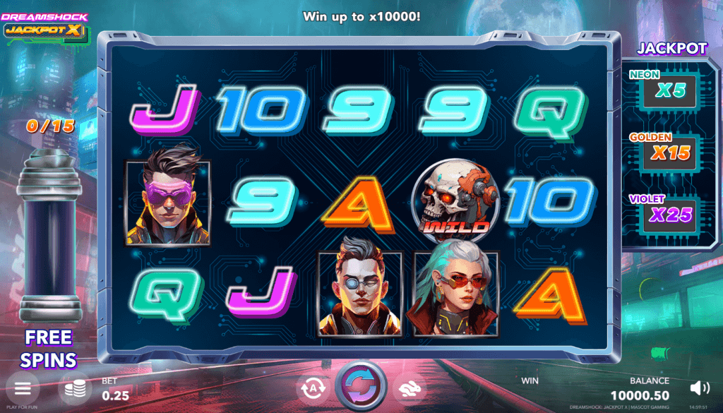Dreamshock Jackpot X game screenshot