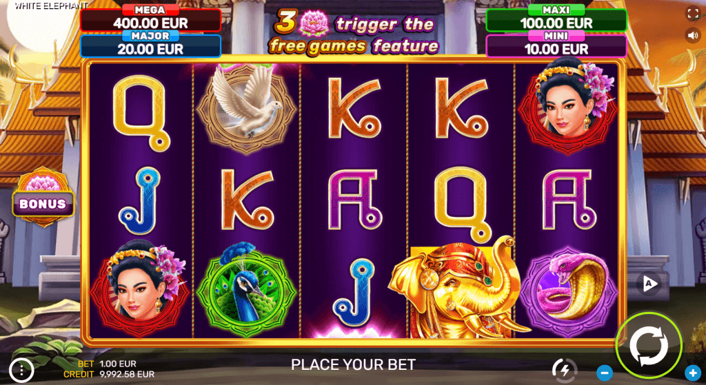 White Elephant slot game screenshot