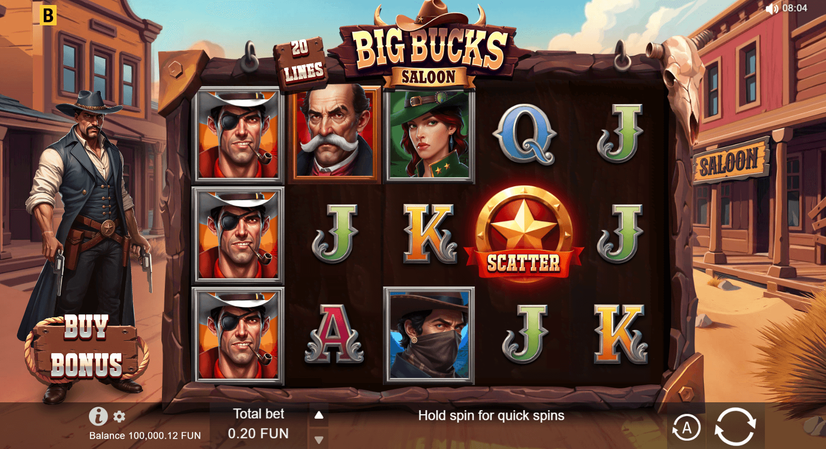 Big Bucks Saloon Game screenshot