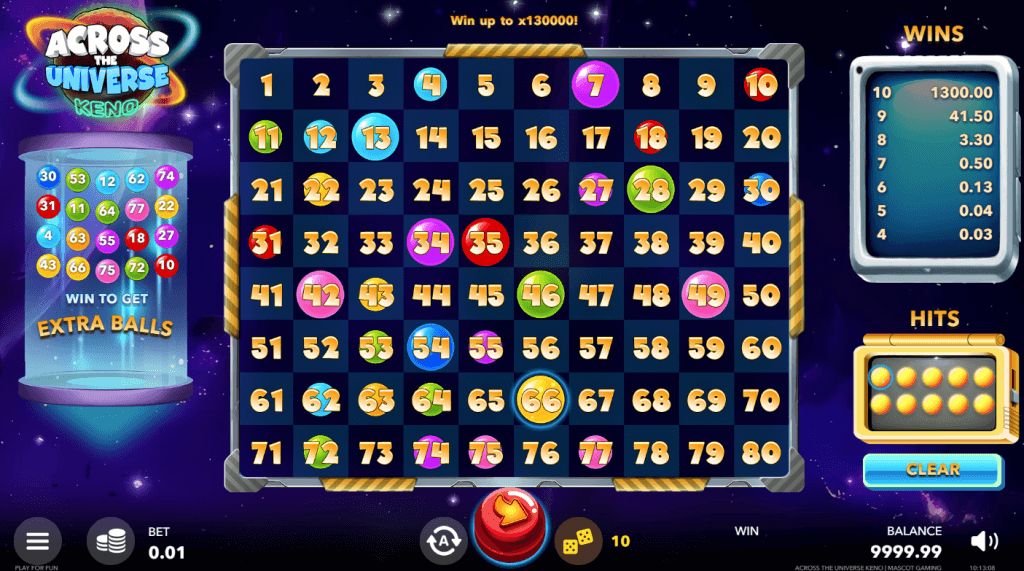 Across The Univers: Keno screenshot