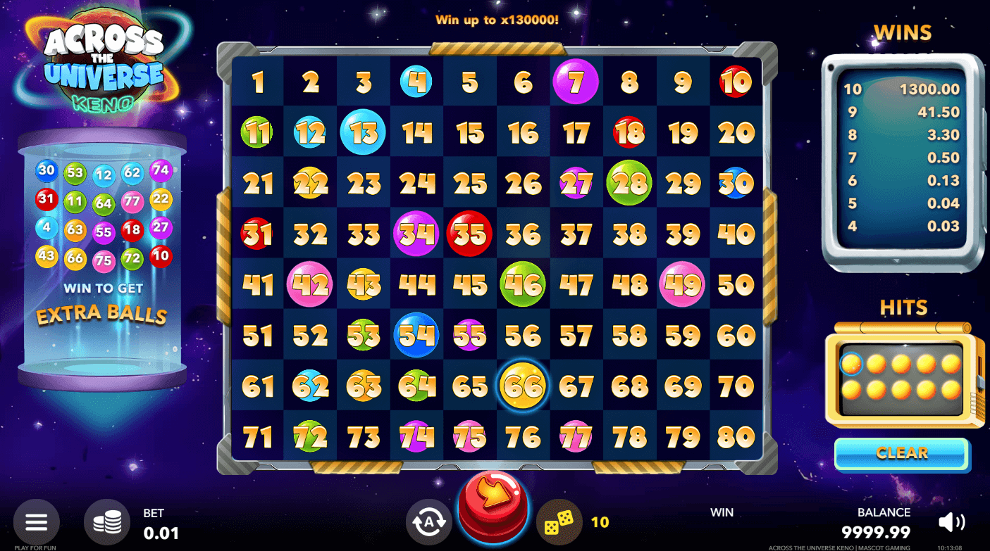 Across The Univers: Keno screenshot