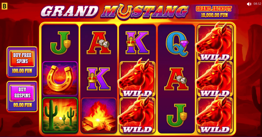 Grand Mustang slot game screenshot