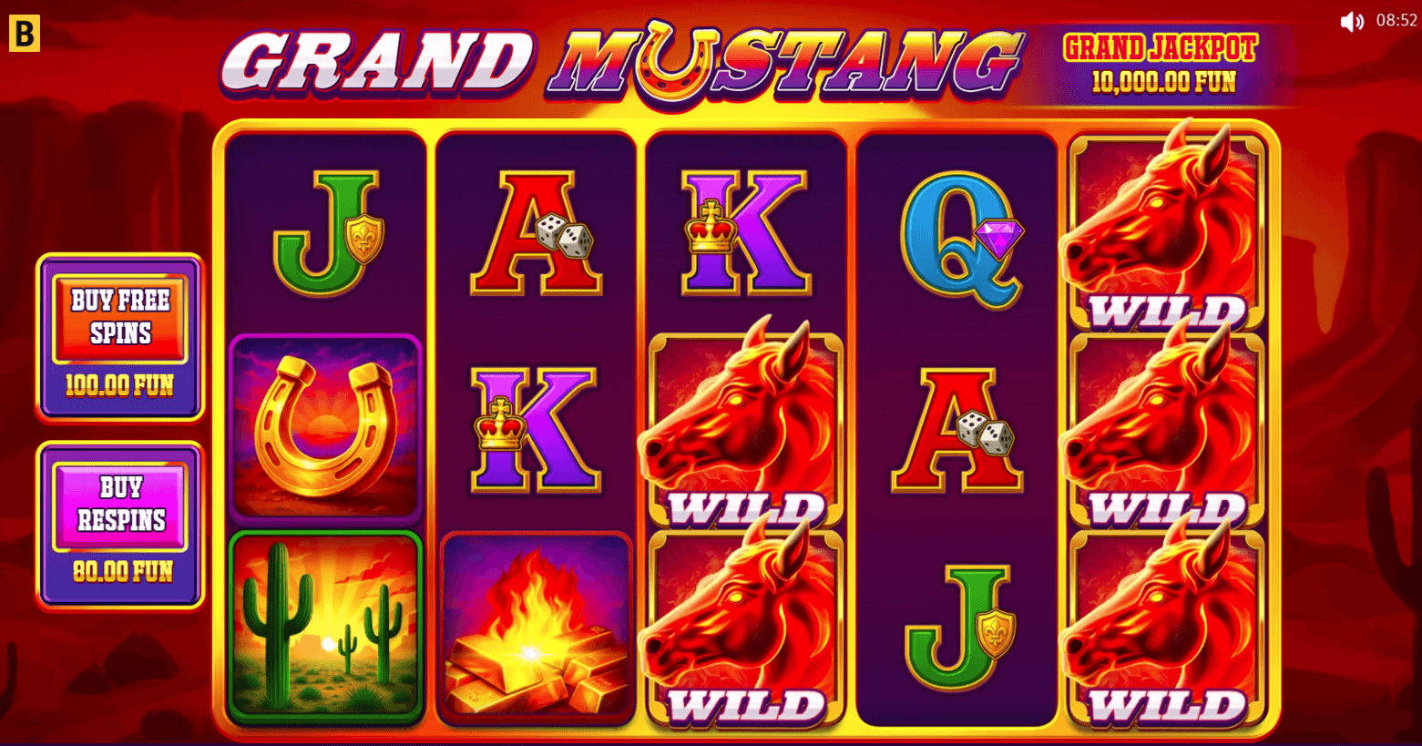 Grand Mustang slot game screenshot