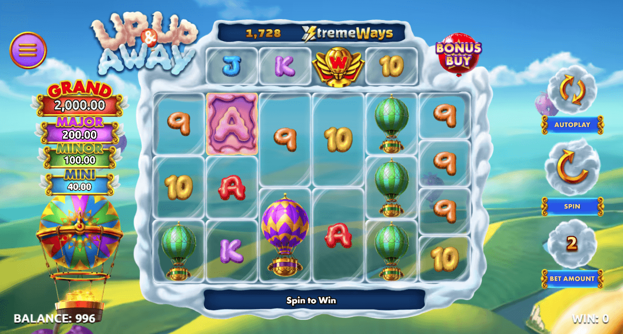 Up, Up and Away slot game screenshot