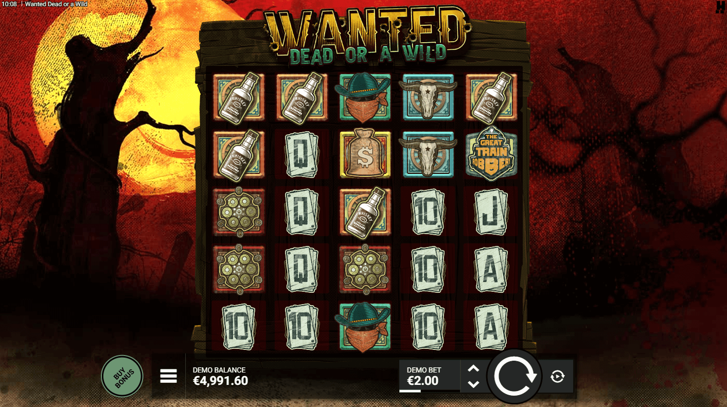 Wanted Dead or a Wild slot screenshot