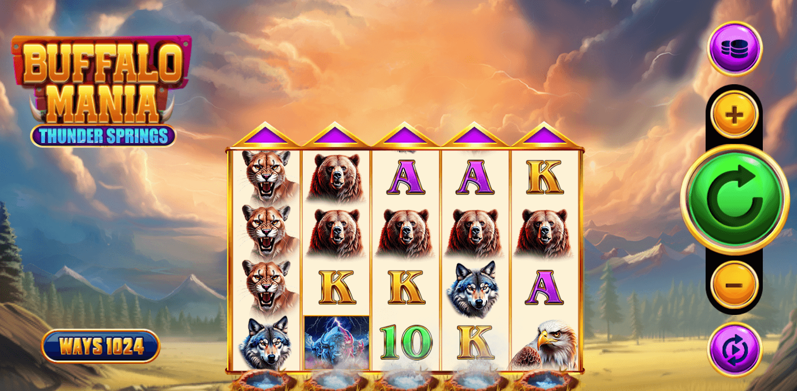 Buffalo Mani Thunder Springs slot game screenshot