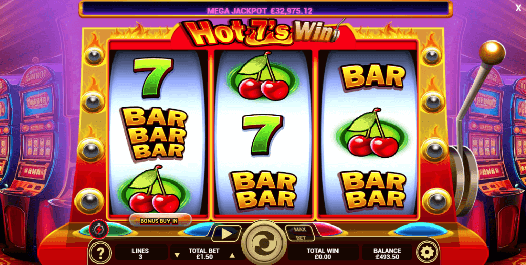 Hot 7's Win Game Screenshot