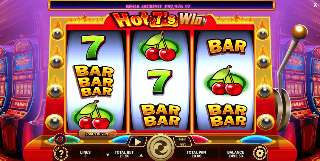 Hot 7's Win Game Screenshot