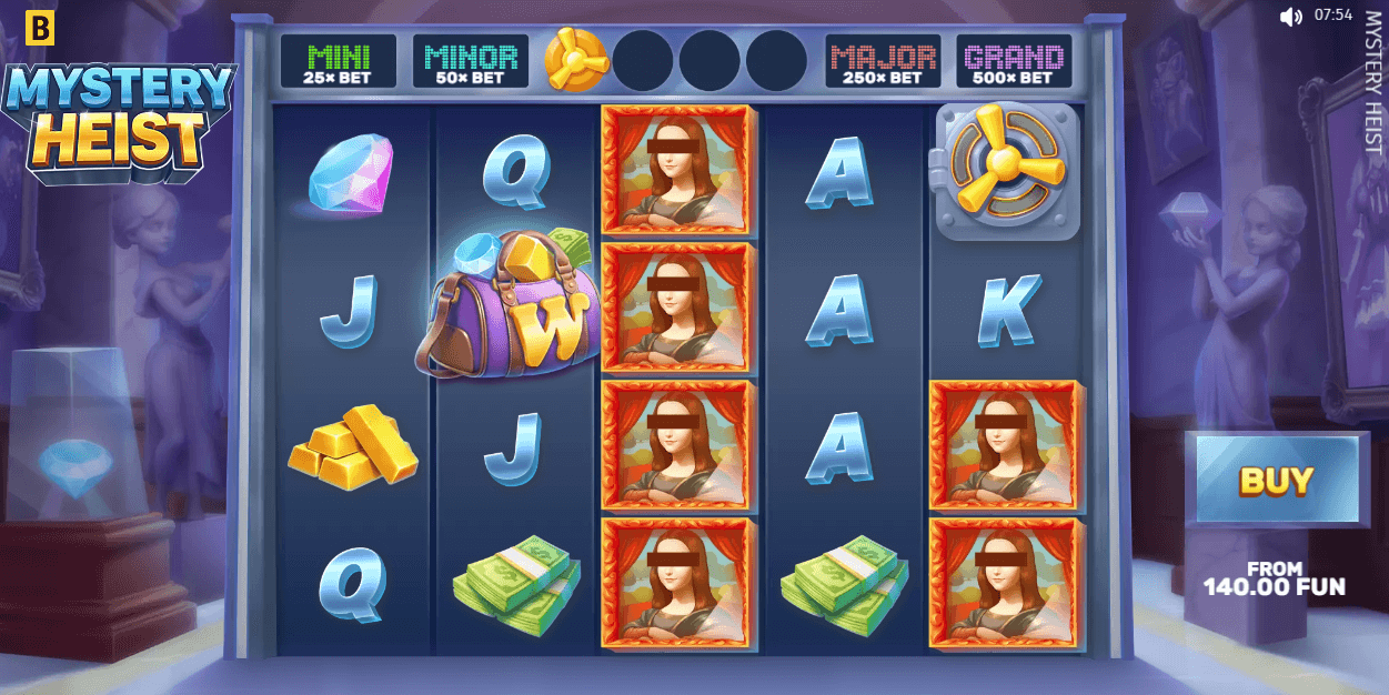 Mystery Heist Slot Game screenshot