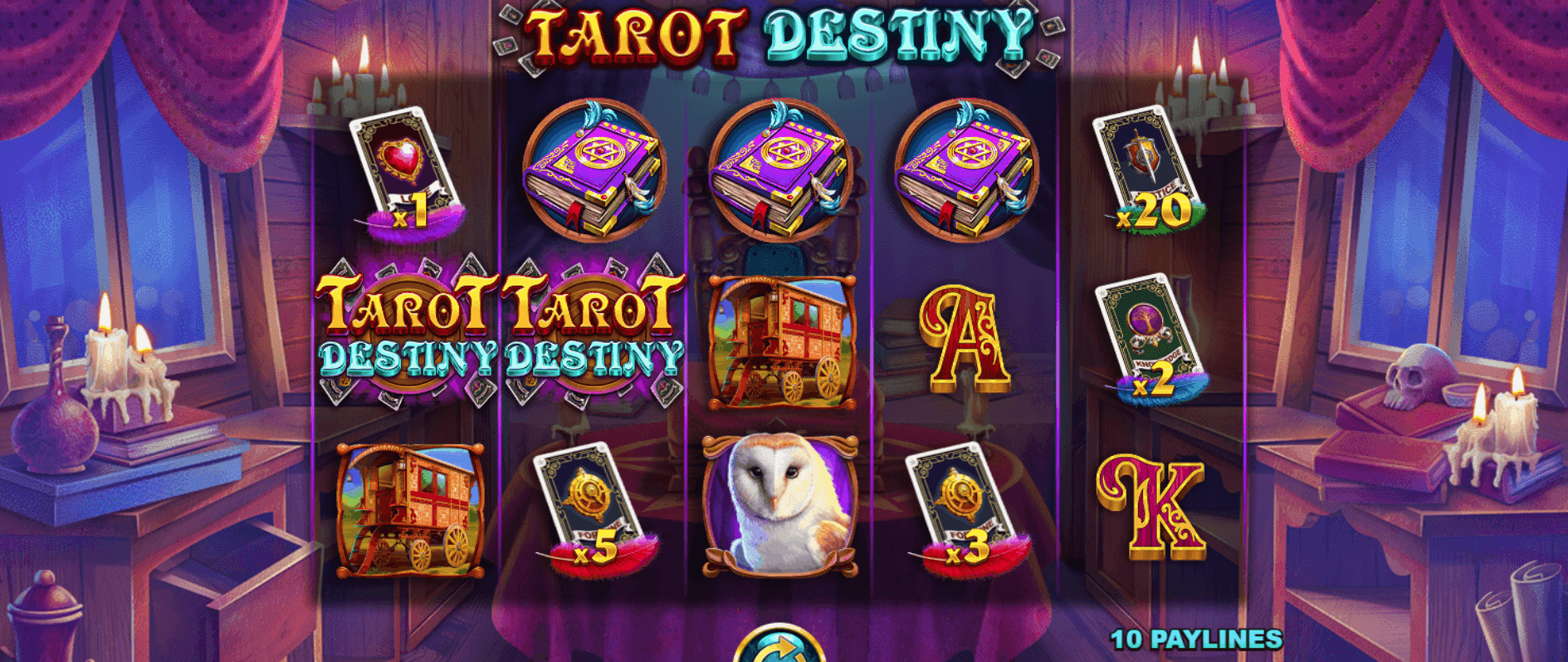 Tarot Destiny slot game screenshot