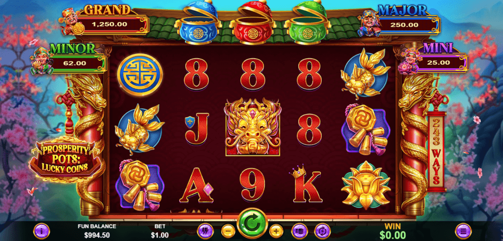 Prosperity Pots: Lucky Coins slot game screenshot