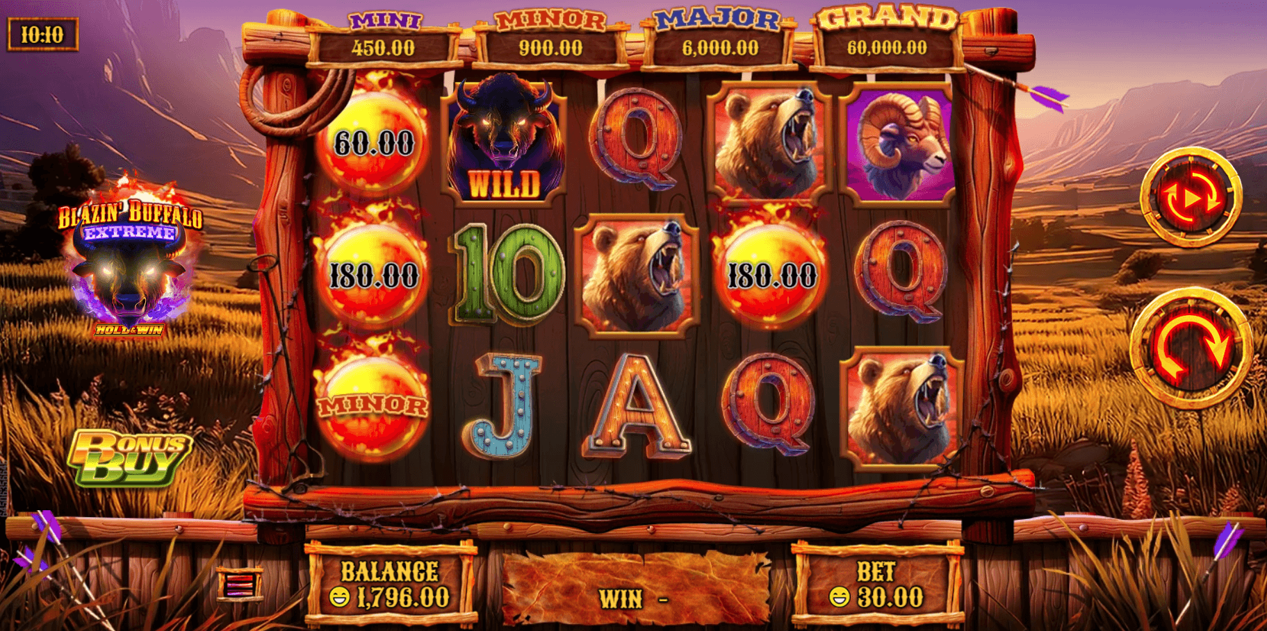 Blazin' Buffalo Extreme game screenshot