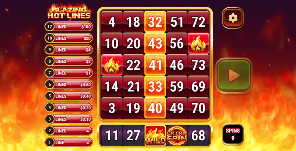 Blazing Hot Lines game screenshot