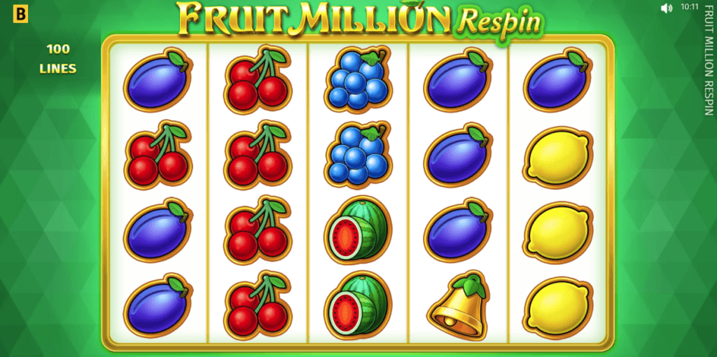 Fruit Million Respin game screenshot